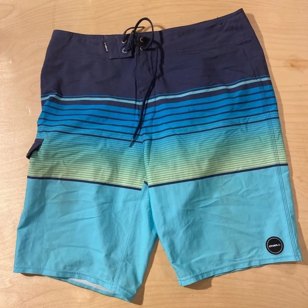 O'Neill Men's Blue Gradient Swim Shorts 32 (HD)